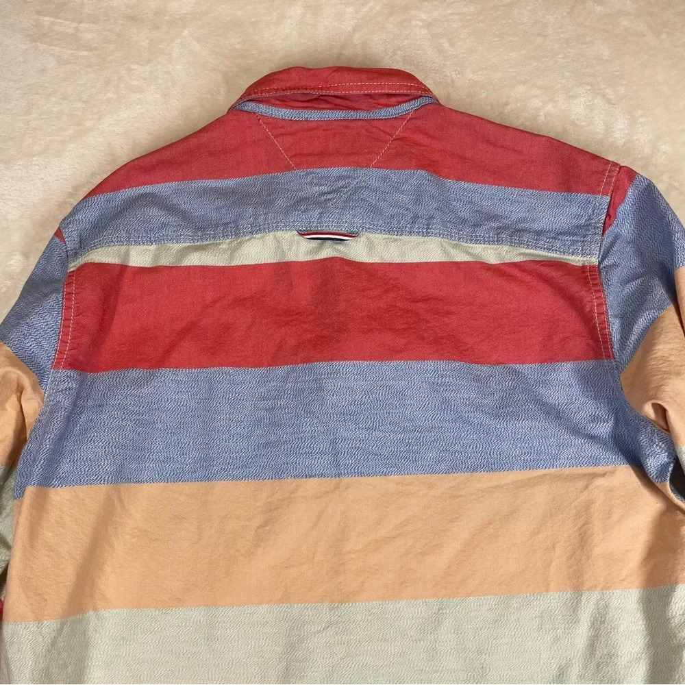 Tommy Hilfiger Color Block Striped Button Up Shir… - image 7